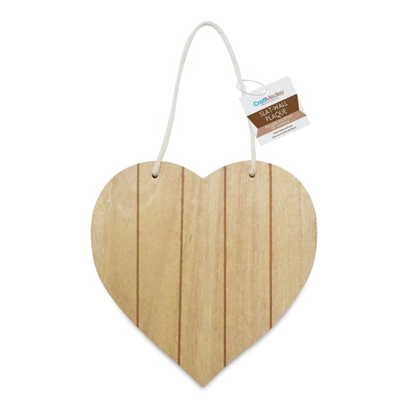 Craft Medley Wood Slat Wall Plaque - 7-3/4" Heart