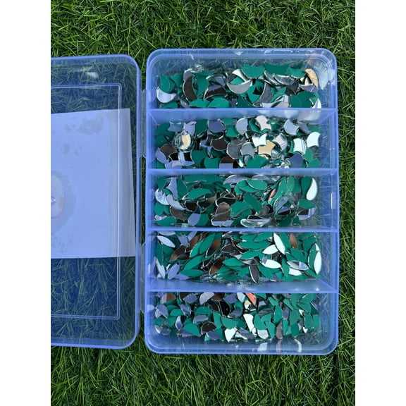 MIRROR GLASS WORLDWIDE Craft Mirror Shapes Kit for Lippan Art 1,585 Pcs Acrylic Decorative Mirrors in Leaf, Drop, Moon & Curve Styles lippan art mirror