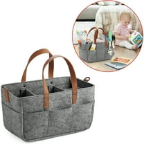 Craft Organizer Tote Bag with Multiple Pockets, Craft Organizers And Storage Storage Art Caddy for Scrapbooking, Crafts Supply Carrier for Tool, Gray Clearance