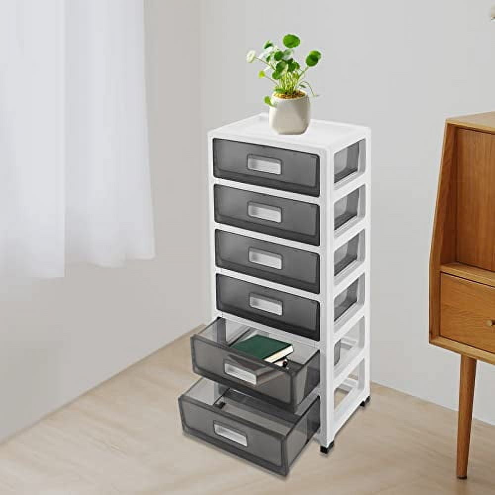 Craft Organizers and Storage, 6 Drawer Cart Storage Tower,Rolling Storage Cart for Classroom Supplies,Storage Organizer for Art Supplies,Top Organizer,Rolling Cabinet for Home,Office,Organizer Cart