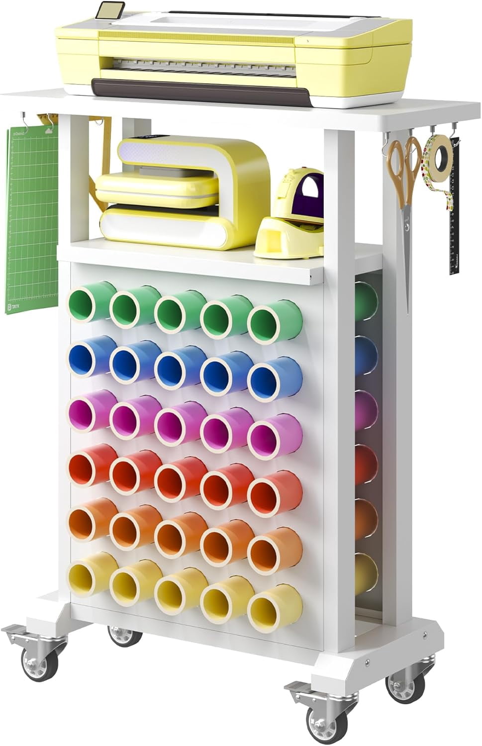 Cricut Storage Cart Dilando Rolling Craft Cart & Storage Cabinet For ...