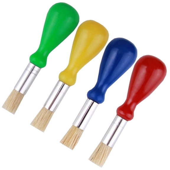 Craft Paint Brushes for Kids,Bexikou 4 Pack Paint Brushes for Art,Arts & Crafts Paint Brushes with Easy to Hold Handles for Kids Painting Poster