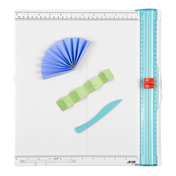 12"x12" Paper Trimmer & Scoring Board - Precise Cutting & Scoring Tool for DIY Crafts, Cards, Envelopes, Scrapbooking & More