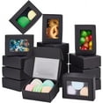 thumbnail image 1 of Craft Paper boxes with Windows Rectangle Black 6.2x8.7x3cm, 1 of 9