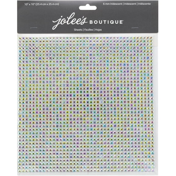 Jolee's Gem 10"X10" Gem Sheet 6MM-Iridescent