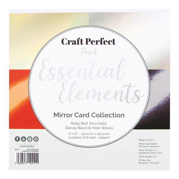 Craft Perfect Mirror Cardstock 6"X6" 24/Pkg-Essential Elements