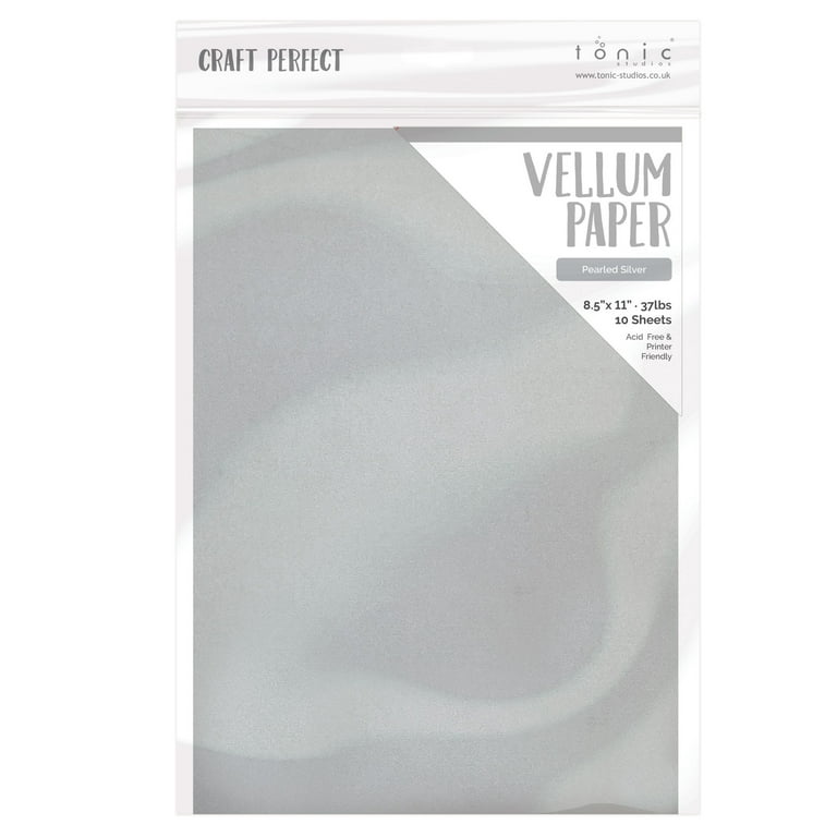 Craft Perfect Vellum Paper 8.5X11 10/Pkg-Pearled Silver