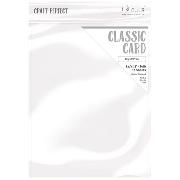 Craft Perfect Weave Textured Classic Card 8.5"X11" 10/Pkg-Bright White