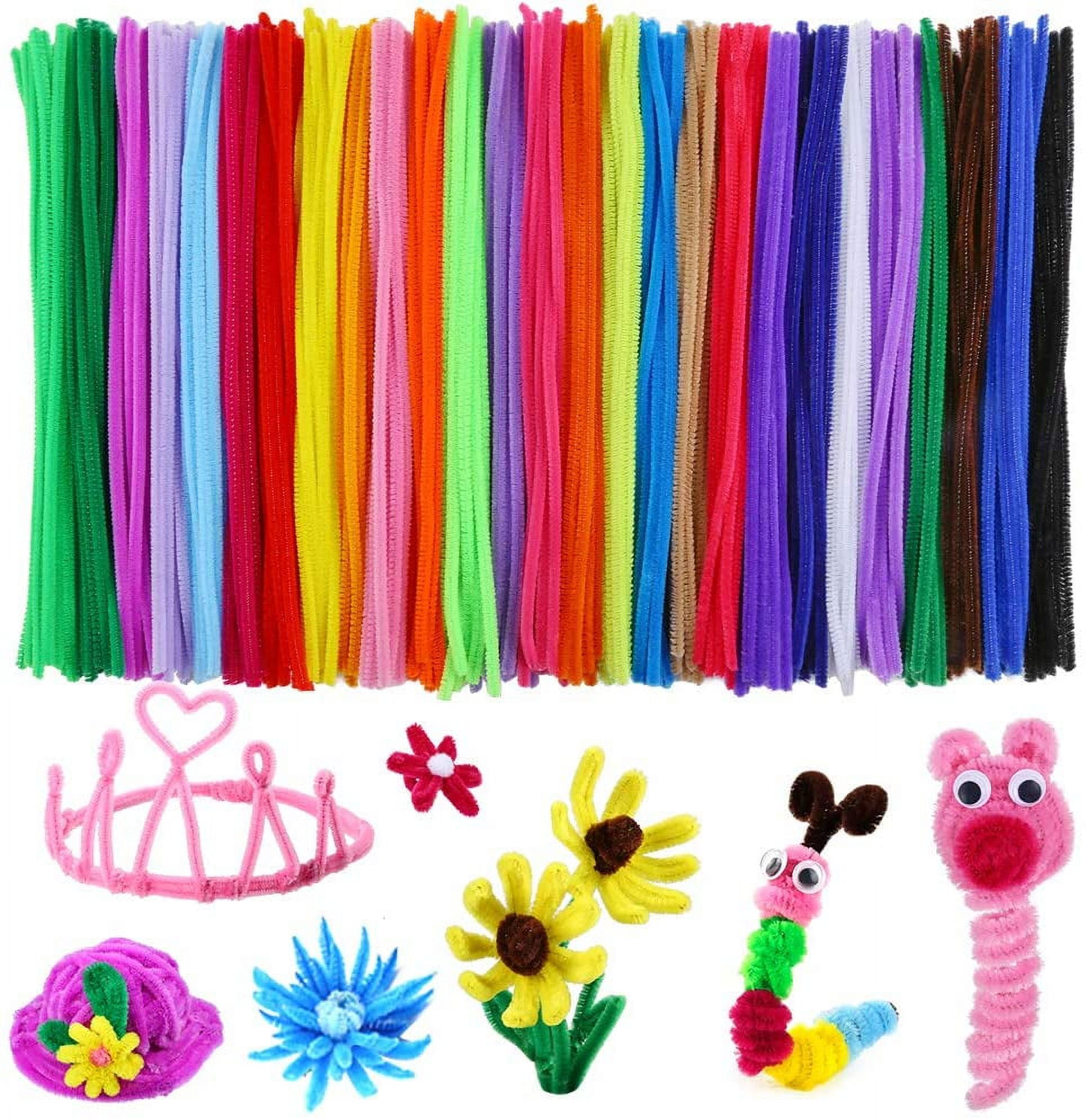 Torsion Bar Pipe Cleaners Crafts Supplies, Flexible Craft Pipe Cleaner  Creative Kids Diy Decoration, 10 Colors Soft Bristle