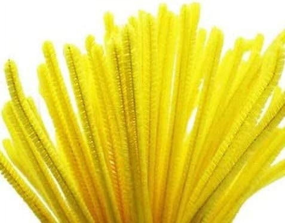Craft Pipe Cleaners 100 PCS Yellow Chenille Stem Twistable Stems ...