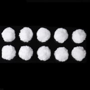 Craft Pom Pom Balls,Large White Poms Costume Accessory, Pom pom Balls for Arts and DIY Creative Crafts Decorations,White,3 Inches,10 Pieces.