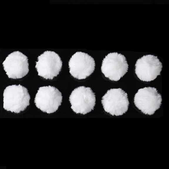 Craft Pom Pom Balls,Large White Poms Costume Accessory, Pom pom Balls for Arts and DIY Creative Crafts Decorations,White,3 Inches,10 Pieces.