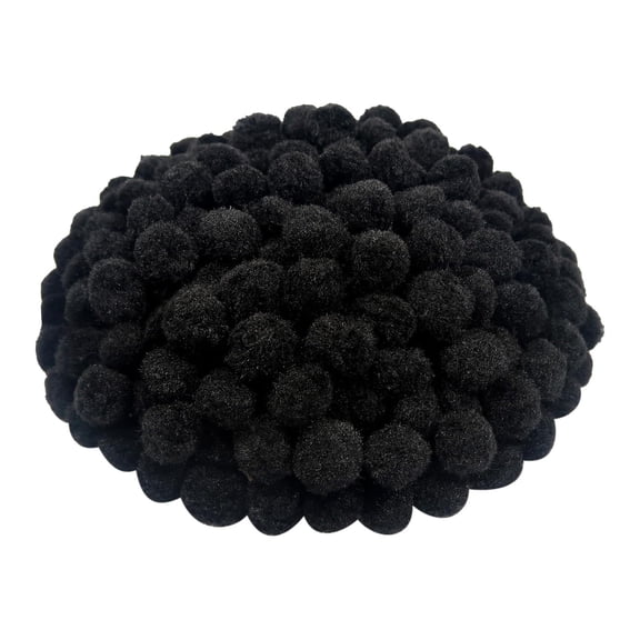 Craft Pom Poms, Cosmug Fuzzy Decorative Balls, Soft Craft Balls, for Art Projects, Party Decor, Decorative Use and Handmade Crafts, 300-Pack, Black