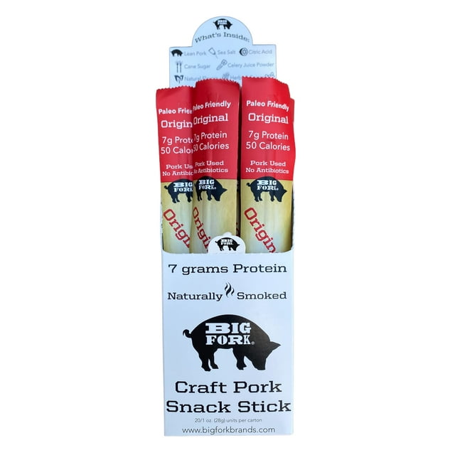 Craft Pork Meat Stick, MSF2 High Protein Snack Sticks, Original Flavor