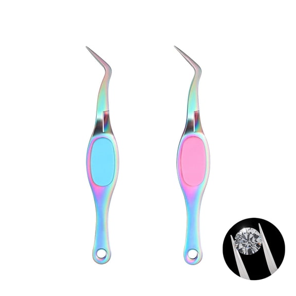 Craft Reverse Tweezer Cross Locking Tweezers Set Soft Grip Reverse Tweezers for DIY Craft Jewelry DIY Electronics Laboratory Work