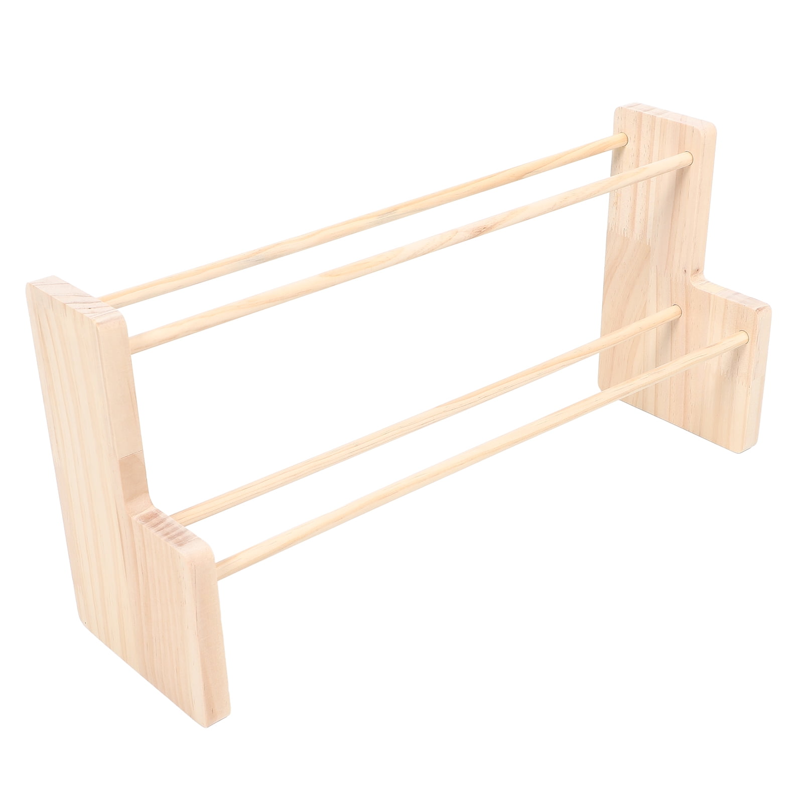 WHAMVOX Wood Ribbon Organizer for Home Beige Craft Storage Rack with ...