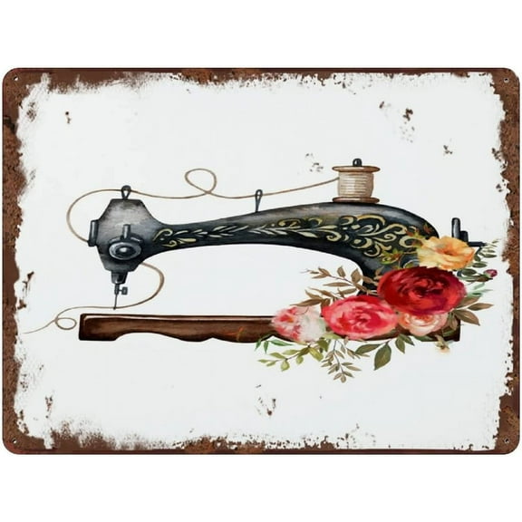 Craft Room Vintage Art Poster Plaque Craft Room Sign Home Decor Sewing Room Decor Roses Decor Plaque Poster for Home Garden Farmhouse Garage Decor 5.5x8 Inch