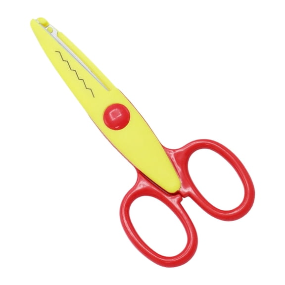 Craft Scissors Decorative Edge, 1 Pack, Zig Zag Scissors for Crafting, Scrapbooking, Fancy, Pattern, Design(Yellow)