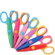 Craft Scissors Decorative Edge, 6 Pack, Craft Scissors, Zig Zag Scissors, Decorative Scissors, Scrapbooking Scissors, Fancy Scissors, Scissors for Crafting, Pattern Scissors, Design Scissors
