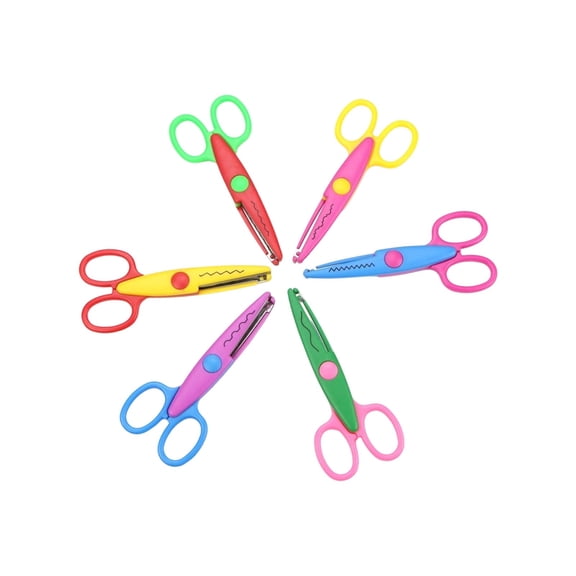 Craft Scissors Decorative Edge, Bright, Zig Zag Scissors for Crafting, Scrapbooking, Fancy, Pattern, Design Multicolor