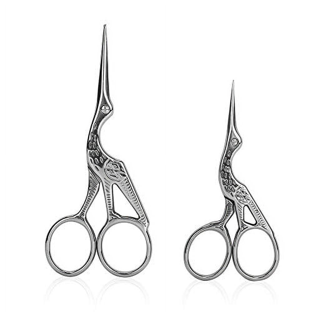  Scissors Trim Embroidery Small Portable Stainless Steel  Materials Pocket Shears Little Needlework Cutters Sewing Petite Miniature Tiny  Scissors (Silver Black) : Arts, Crafts & Sewing