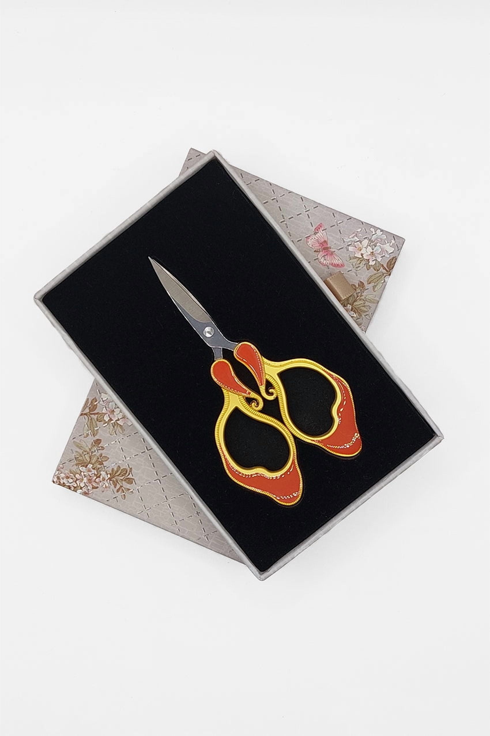 Craft Scissors for Felting & Embroidery Wizardi F07-M13-1-orange-green