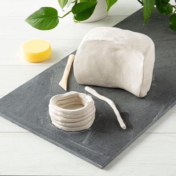 Craft Smart 10lb White Natural Air-Dry Clay - Non-Toxic Clay for Hand Modeling, Sculpting, Pottery - Bulk 4 Pack