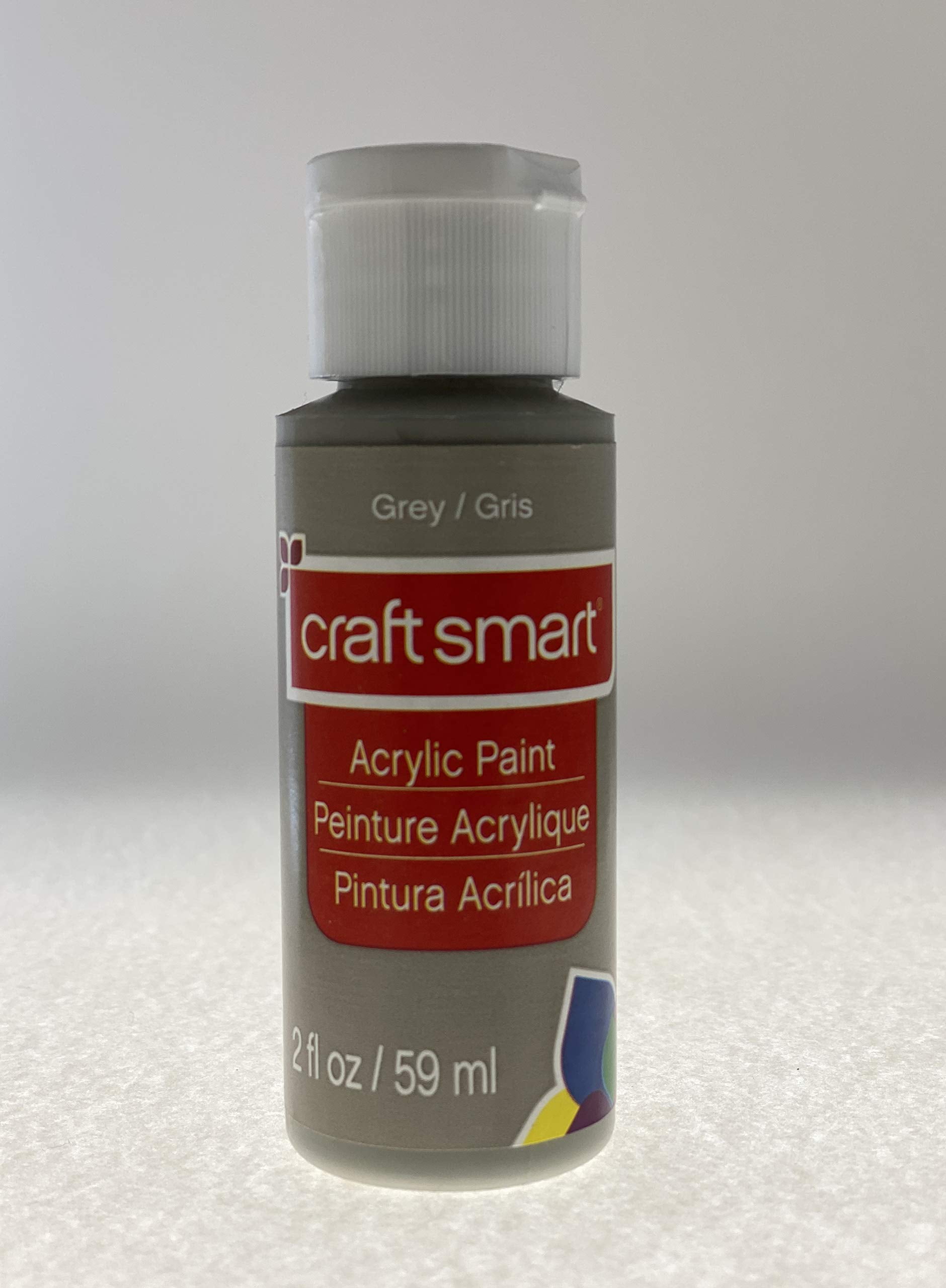 Craft Smart Acrylic Paint 2 Fl.oz. 1 Bottle 50 + Colors (Gray ...