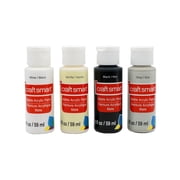 Craft Smart Basics Acrylic Paint, Fast-Drying Multi-Surface Matte Finish, White/Vanilla/Black/Gray, 2 fl. oz., 24 Packs 96 Total Bottles