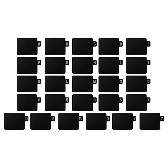 Craft Stationery Alphabet File Splitter Album with Labels for Efficient Organization and Storage Shelf Records Index Cards Desk Organizer,17 cm×12 cm,Black
