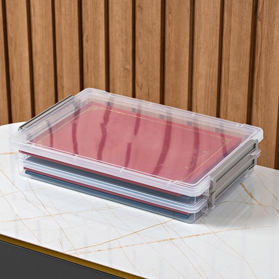 Decorland Green Clear Craft & Hobby Storage Bag & Case for A4 Papers and Scrapbooks, 2 Pack