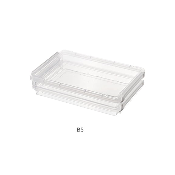 Craft Stationery Storage with Clear Latching Lids for A4 Documents Scrapbook Organization Portable File Containers (2 Pack)