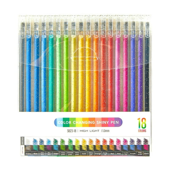 &Craft&Stationery Tone Glitter Gel Ink Pens for Coloring Books Journaling Crafting Drawing and Art Supplies for Students