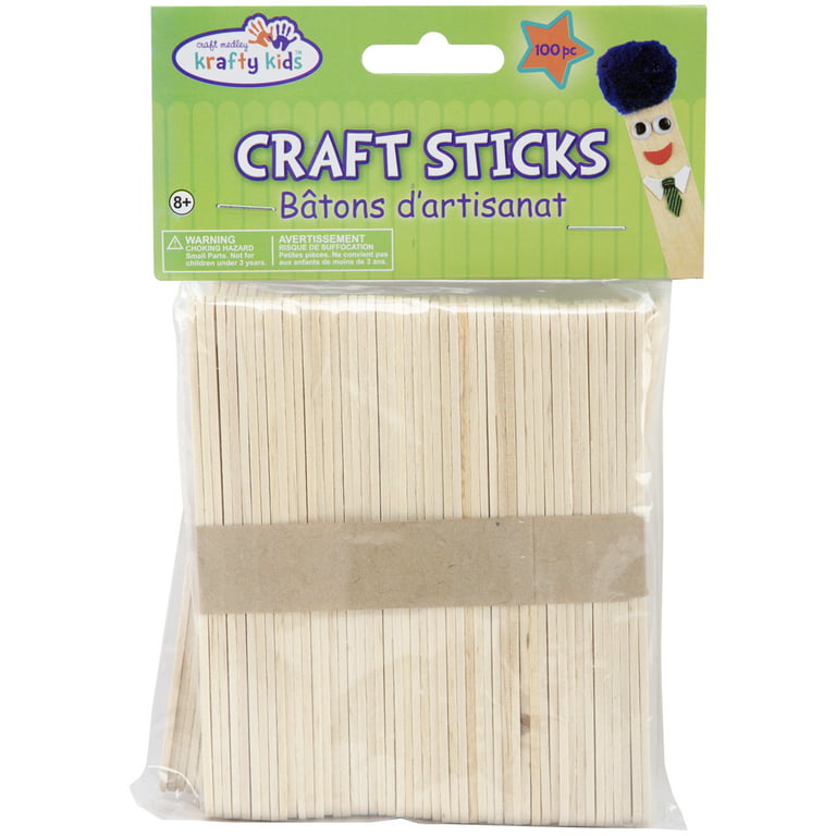  Pacon Jumbo Natural Craft Sticks,100 pieces per pack : Arts,  Crafts & Sewing