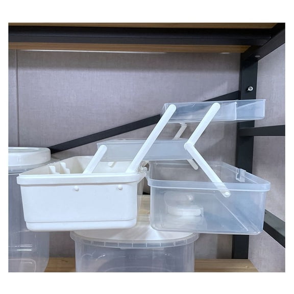 Craft Storage Box 3-Tier Nail Art Organizer with Handle Tool Box