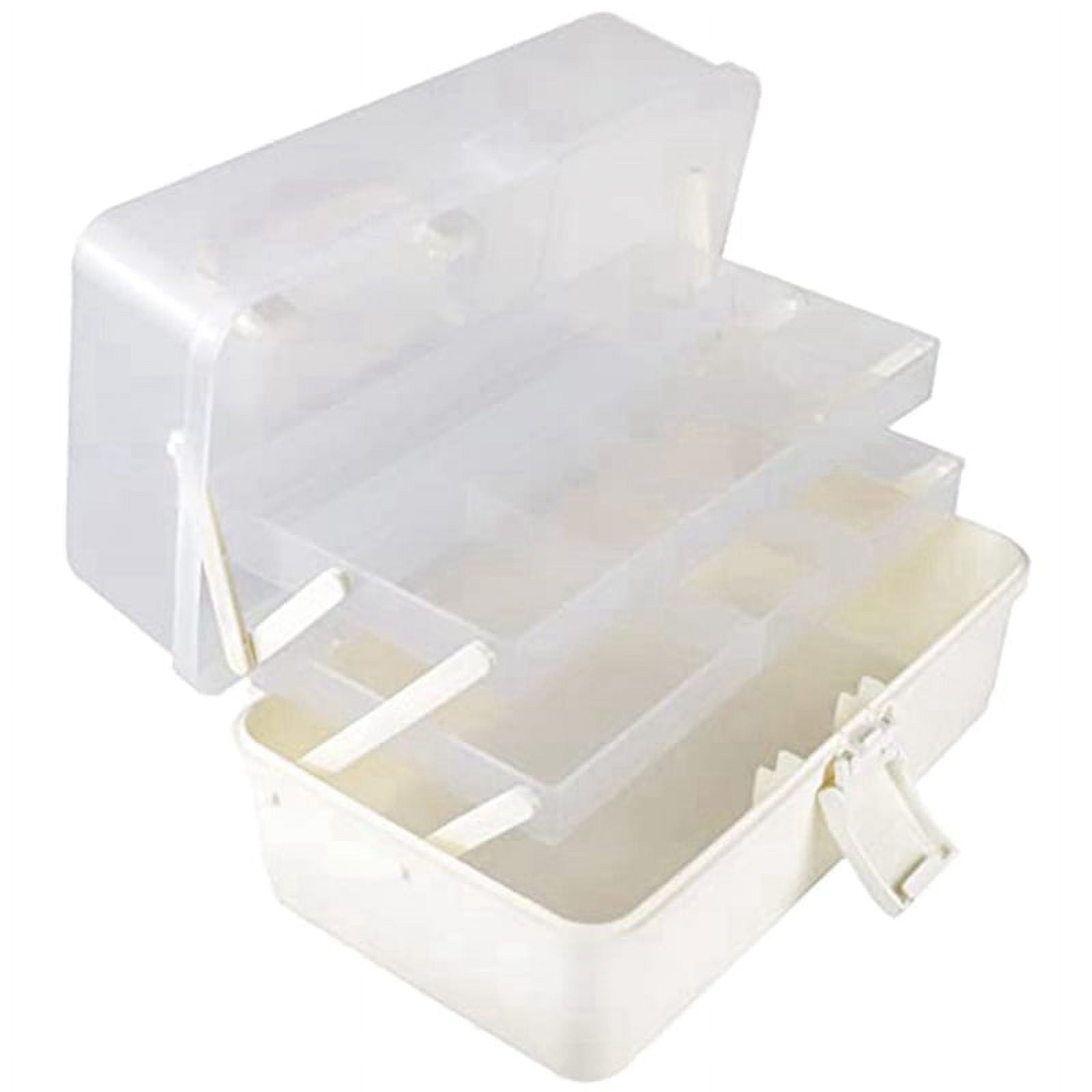 Craft Storage Box Organizer 3-Tier Fishing Tackle Box Organizer Sewing Box  Nail Art Organizer with Handle Tool Box