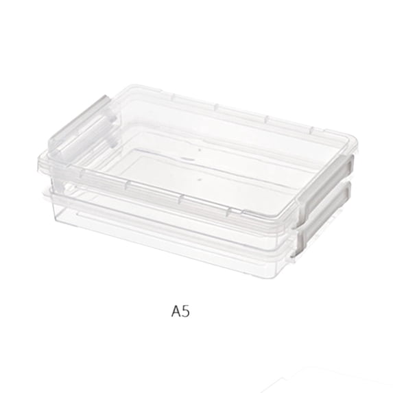 Craft Storage Solution for Organizing A4 Papers and Documents – Pack Clear Storage Boxes with Latching Lids for Scrapbooks and Files