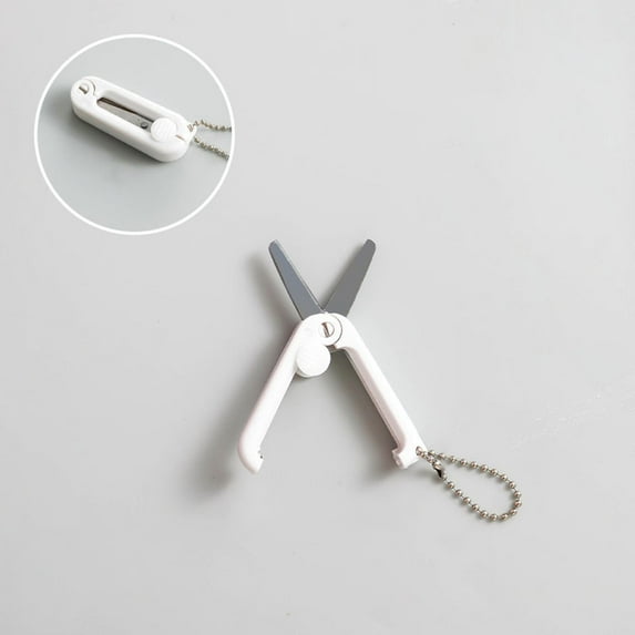 Craft Supplies,1 Pack Mini Folding Scissors With Key Chain Mini Telescopic Small Foldable Scissors Portable Pocket Travel Scissors Retractable Kids Shears Sharp For Cutting Scrapbooking Crafting