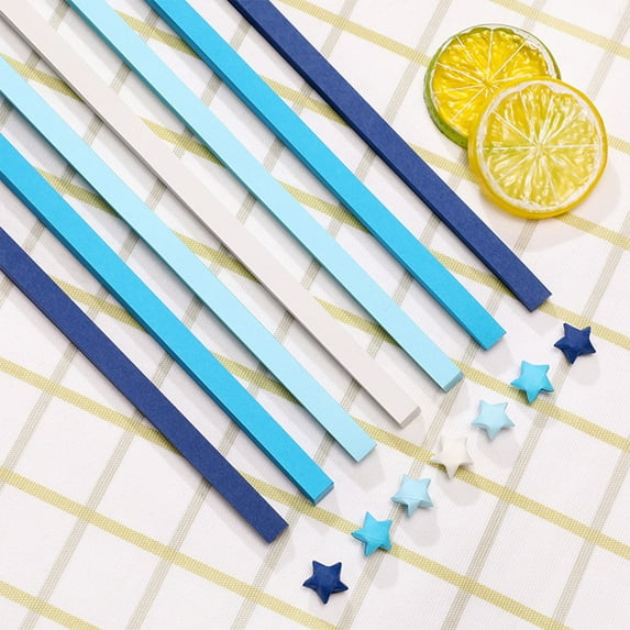 Craft Supplies Colorful Paper Strips Double-Sided Star Decorations Folding Art Projects DIY Crafting Ideas