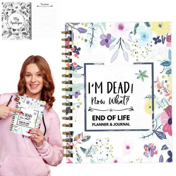 Craft Supplies,End Of Life Planner Organizer Notebook I'M Dead Now What Planner Bound If I Die Organizer Guided Final Arrangement For Beneficiary Will Preparation Last Wishes