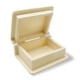 thumbnail image 1 of Craft Supply Unfinished Wooden Keepsake Book Shaped Box - 3.75 x 3 x 1.5 Inches, 1 of 3