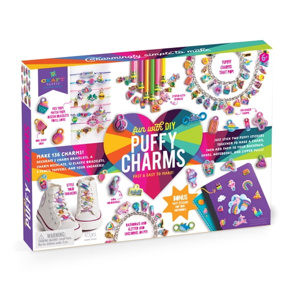 Craft-Tastic Fun with DIY Puffy Charms - Design Your Own Jewelry Making Kit - Ages 6+