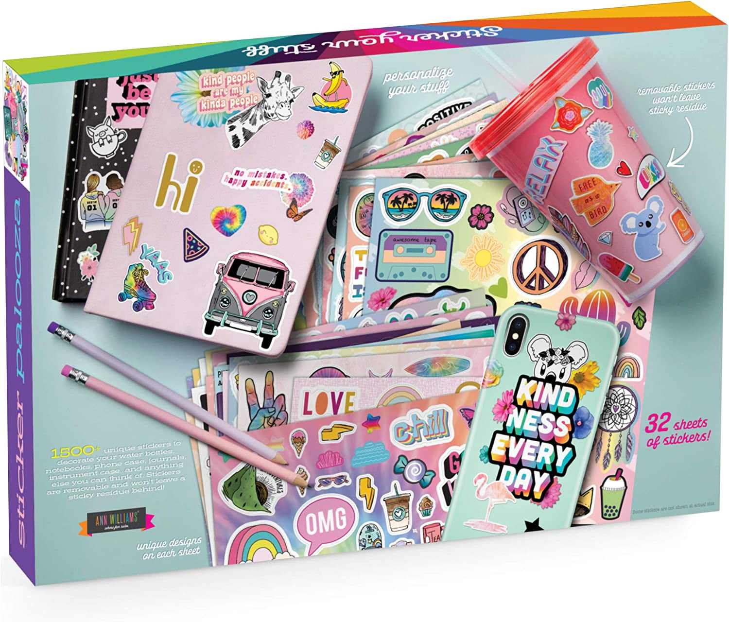 Craft-Tastic Sticker Kit - Stickerpalooza, 1500 Pieces - Walmart.com