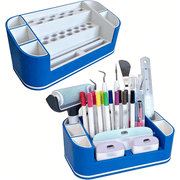 Craft Tool Organizer for Cricut Maker Pens Scissors Weeding Tools Compact Portable Storage Box Blue, B