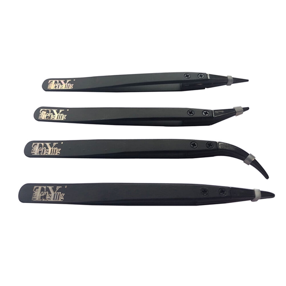 Craft Tweezer Ceramic Tweezers Smd Eye Lash Sticker for Wall Beach Drawer Pulls Precision 4 Pc