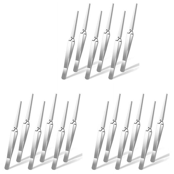Craft Tweezers, 18 Pieces Locking Tweezers Reverse Tweezers for Crafting Jewelry Making Electronics Watch Repair