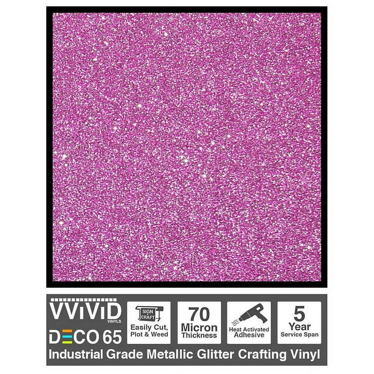 Deco65 Pink Glitter Craft Vinyl