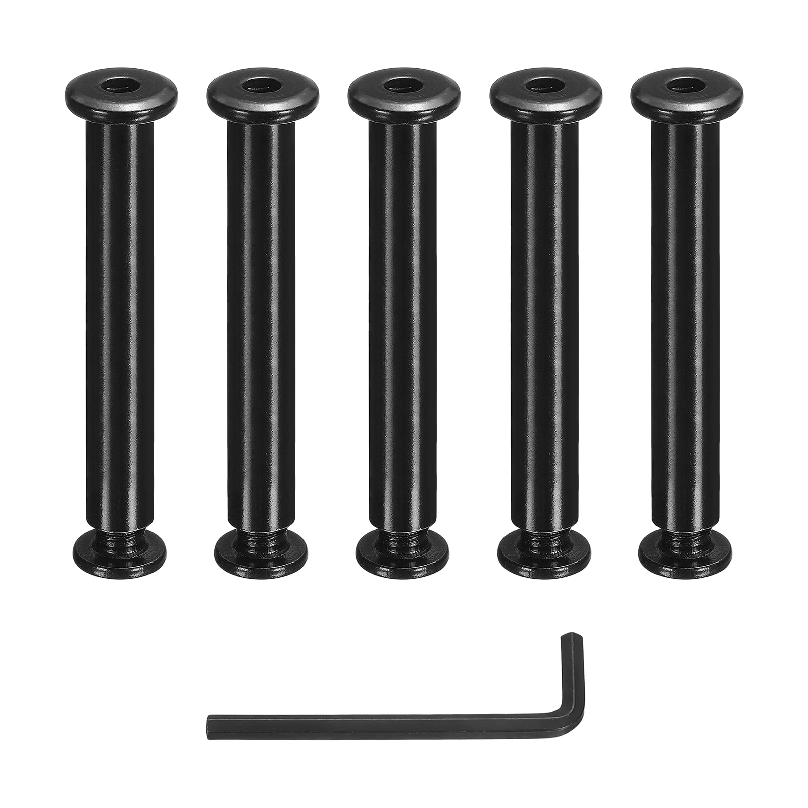 Uxcell 5 Sets Binding Post Screw Female M8*65*Φ10 Hex Drive Socket Cap with Wrench
