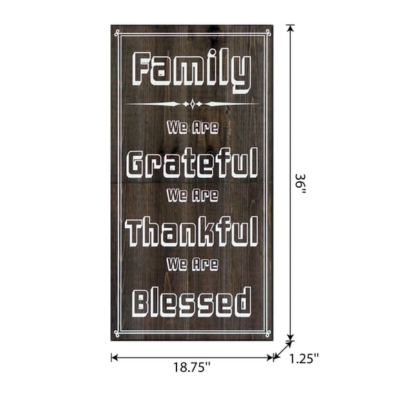 Craft Wood Easel Board 36in Brown family-thankful