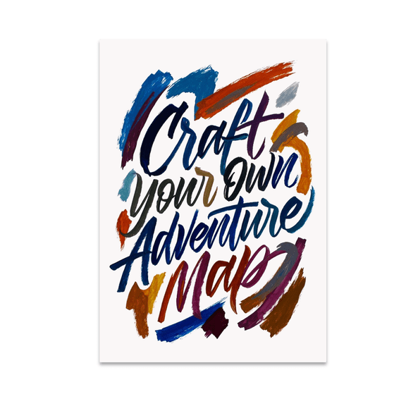 Craft Your Own Adventure Map Wall Art - Creative Enthusiast - 13x19 Poster Print